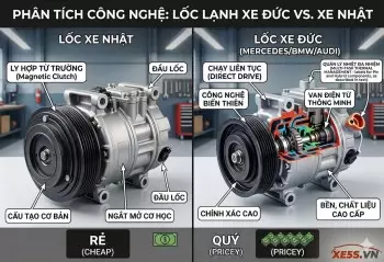 Vì sao thay lốc điều hòa xe Đức luôn đắt gấp 5 lần xe Nhật?