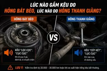 Lúc nào gầm kêu do hỏng bát bèo, lúc nào do hỏng thanh giằng?