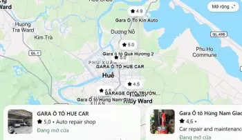 Top 5 gara sửa chữa ô tô uy tín tại TP Huế được nhiều chủ xe tin tưởng