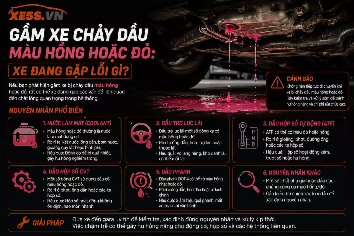 Gầm xe chảy dầu