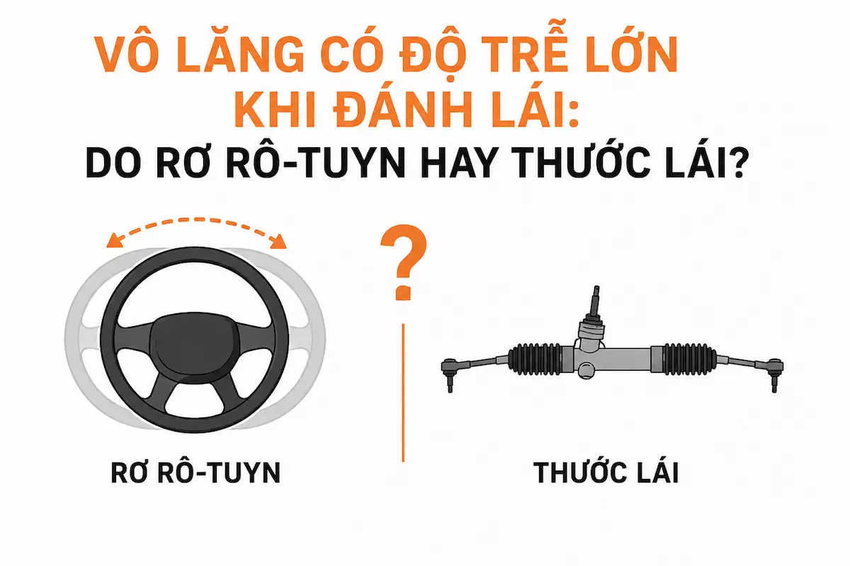 Vô lăng có độ trễ lớn khi đánh lái: Do rơ rô-tuyn hay thước lái?