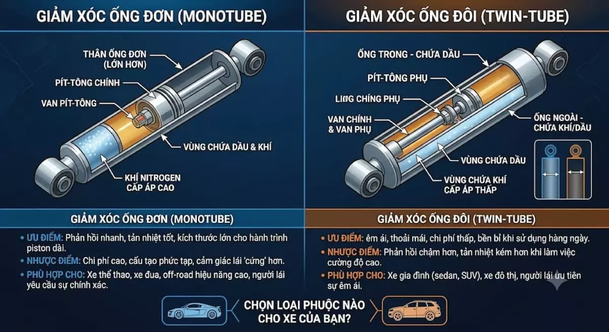 Độ phuộc ống đơn và ống đôi