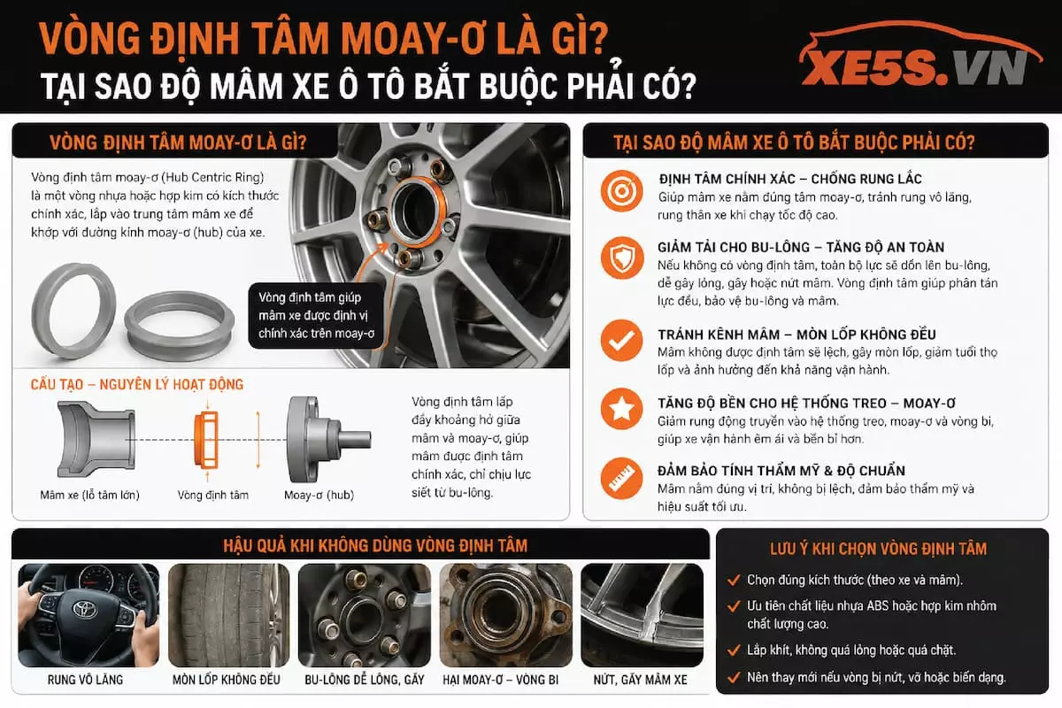 Vòng định tâm moay-ơ 