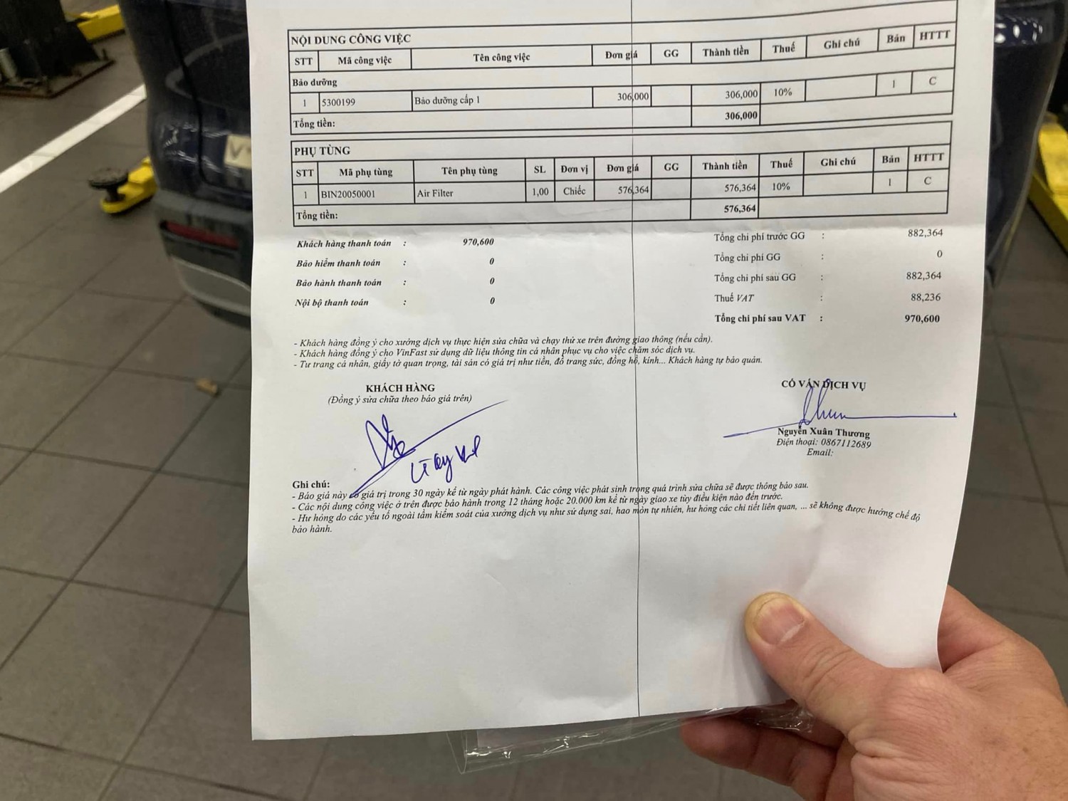 Chi ph&iacute; bảo dưỡng xe VF8