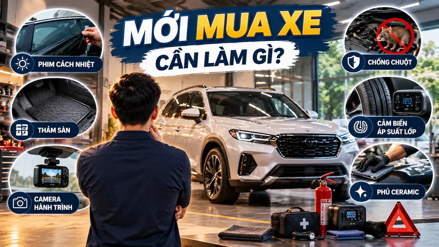 Mới mua xe cần làm gì? Phim cách nhiệt, thảm sàn, chống chuột và những hạng mục nên làm ngay