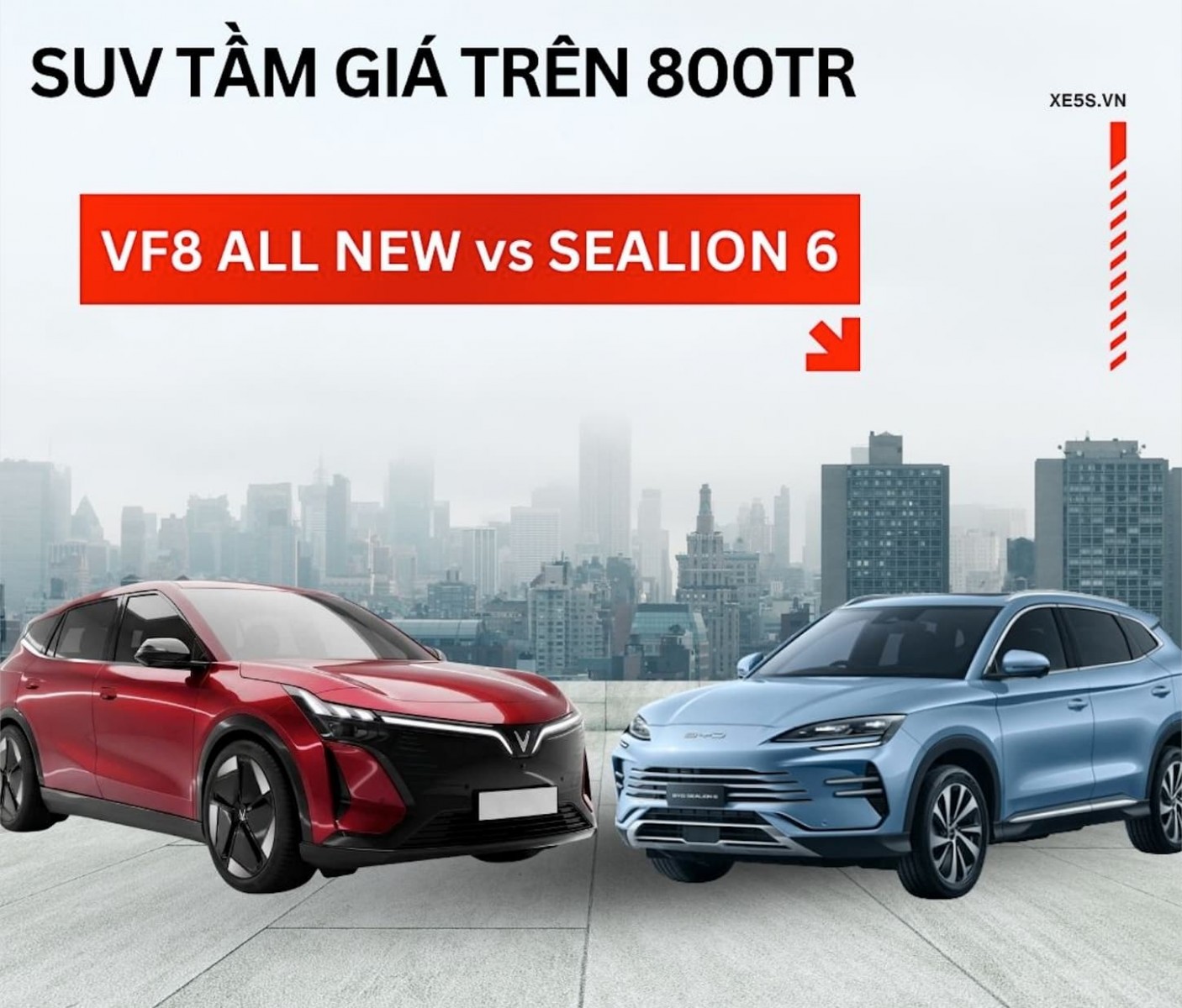 So sánh chi tiết VF8 All New và BYD Sealion 6 trong tầm giá hơn 800 triệu