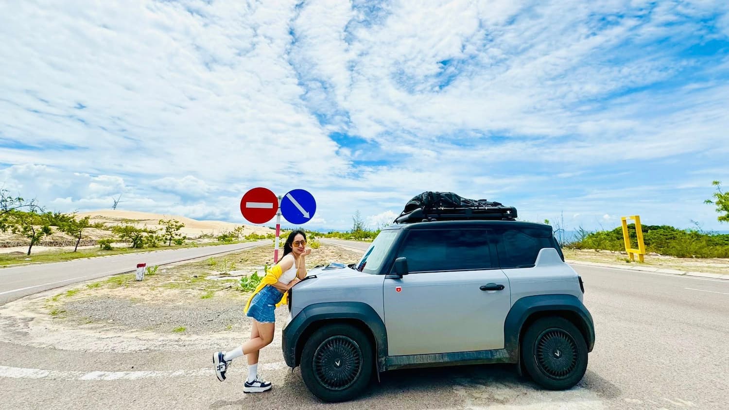 Đi đường d&agrave;i bằng xe VF3