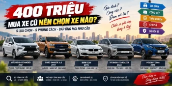 Mua xe cũ 400tr chọn xe nào: Xpander 2021, Ranger XLS 2017, BMW 320i 2015, Stargazer 2022 hay Peugeot 3008 2018?