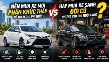 Nên mua xe mới phân khúc thấp để tiết kiệm chi phí hay mua xe sang đời cũ dù chi phí nuôi cao?