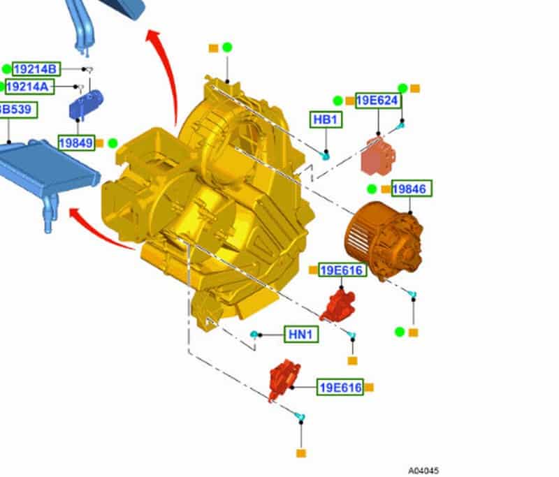Mô tơ chia gió điều hòa ô tô 
