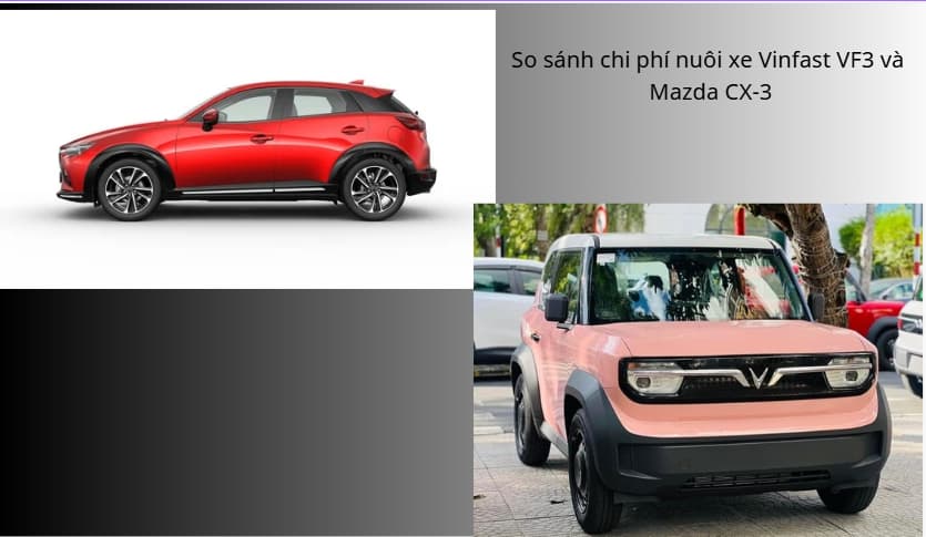So chi phí nuôi xe: VinFast VF3 vs Mazda CX-3 – “rẻ thật hay ảo?”