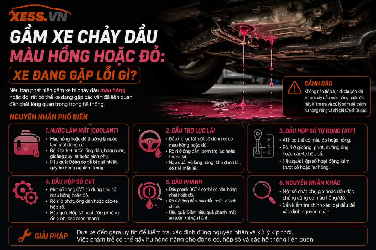 Gầm xe chảy dầu