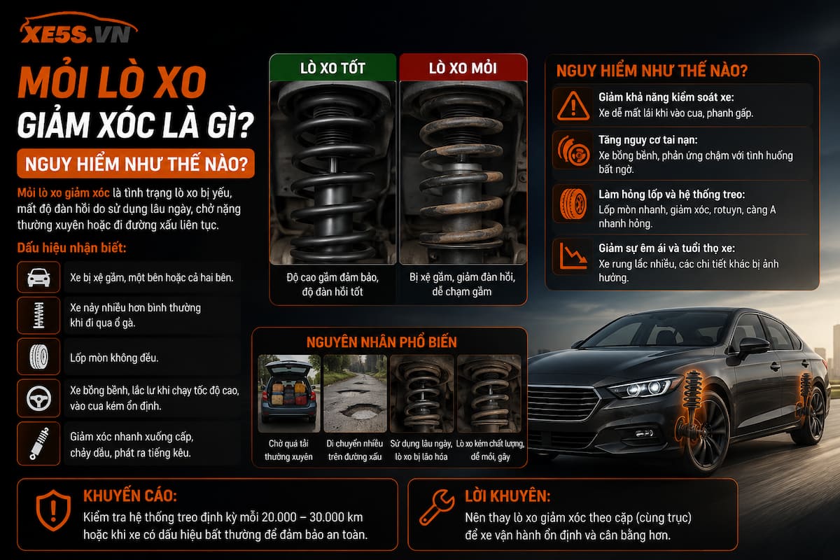 Mỏi lò xo giảm xóc
