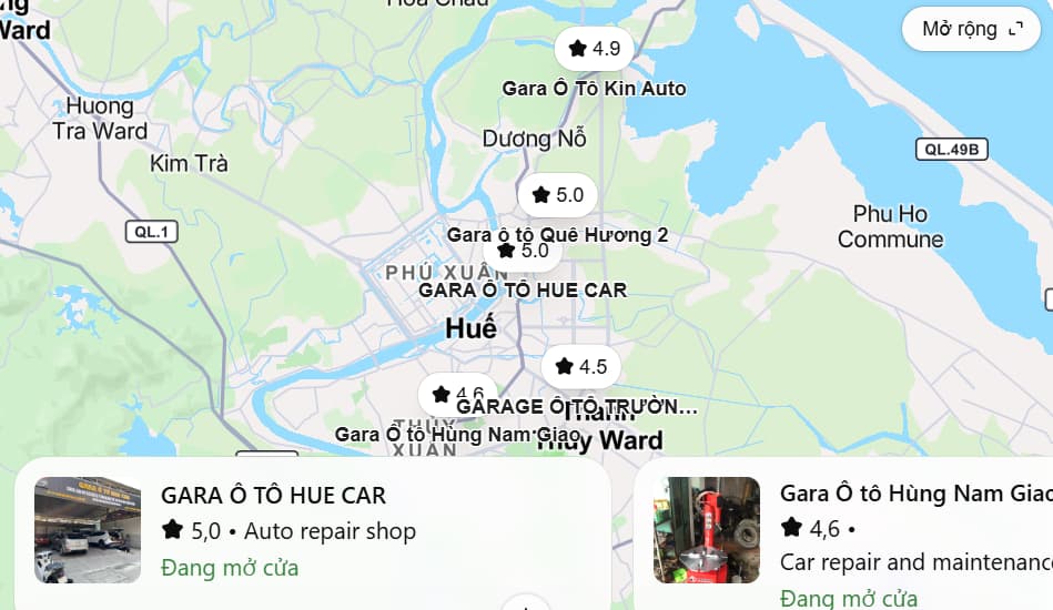 Top 5 gara sửa chữa ô tô uy tín tại TP Huế được nhiều chủ xe tin tưởng