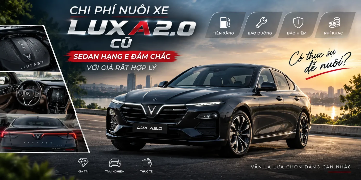 Chi phí nuôi VinFast Lux A cũ: Sedan hạng E giá dễ tiếp cận, nhưng có thực sự dễ nuôi?