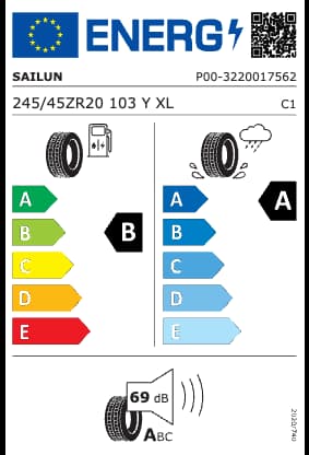 Th&ocirc;ng số Lốp xe Sailun 245/45R20
