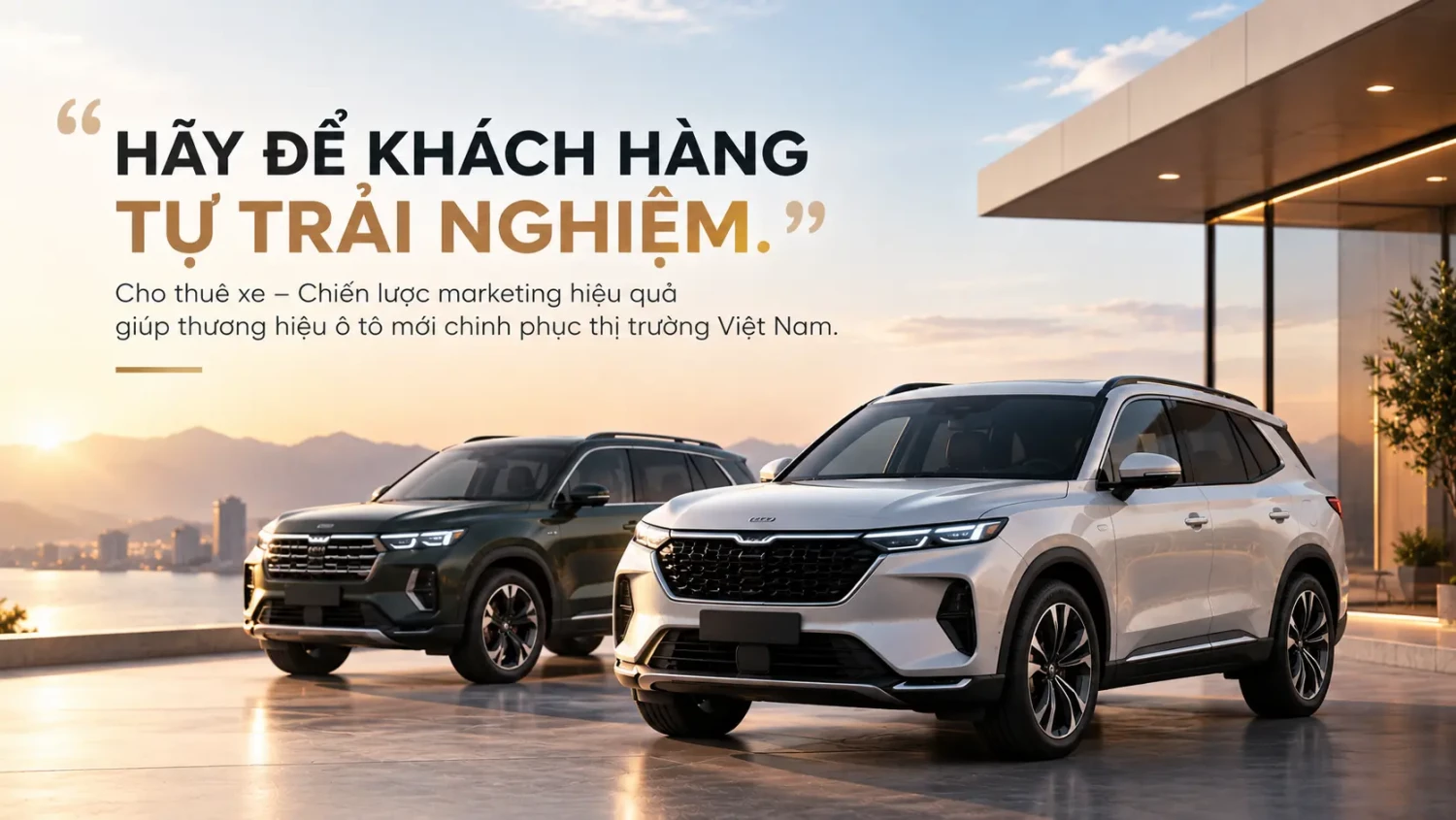 Cho thuê xe để quảng bá về mẫu xe mới
