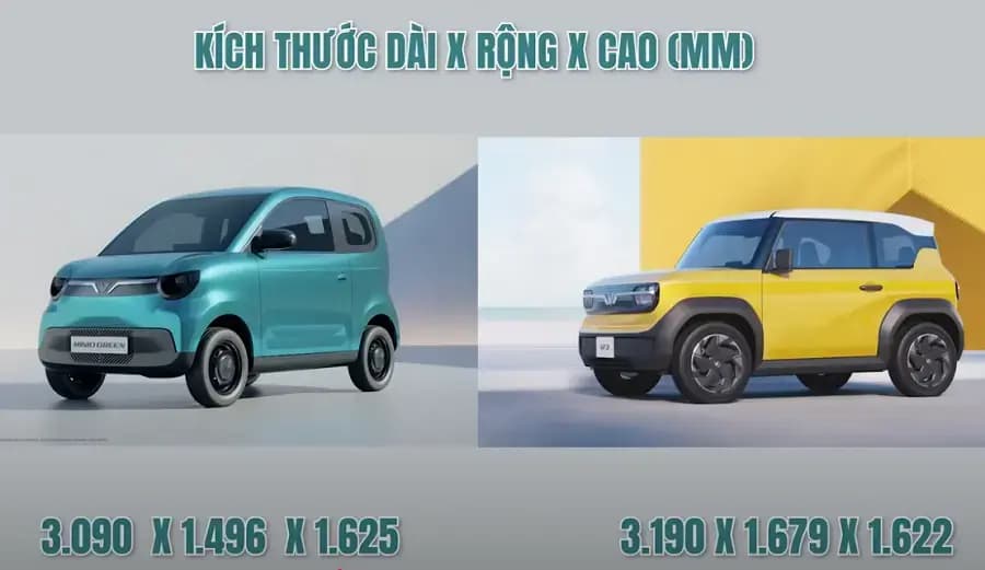 Kích thước xe VF2