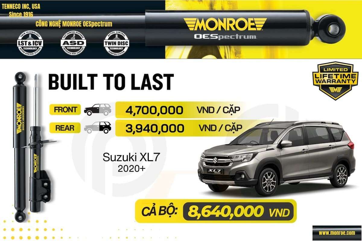 Phuộc giảm xóc monroe – suzuki xl7 2020+