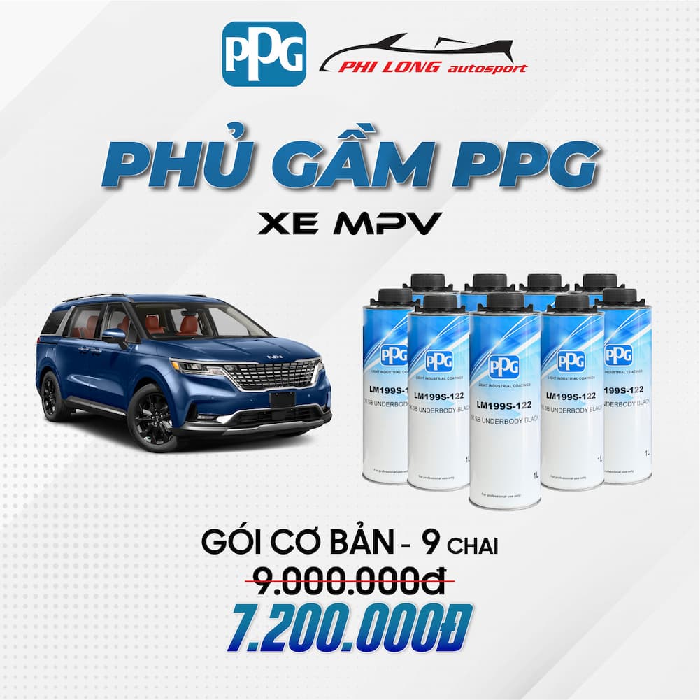 Phủ gầm ppg xe mpv gói cơ bản