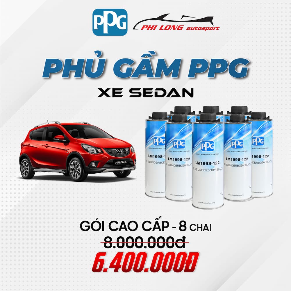 Phủ gầm ppg xe sedan gói cao cấp