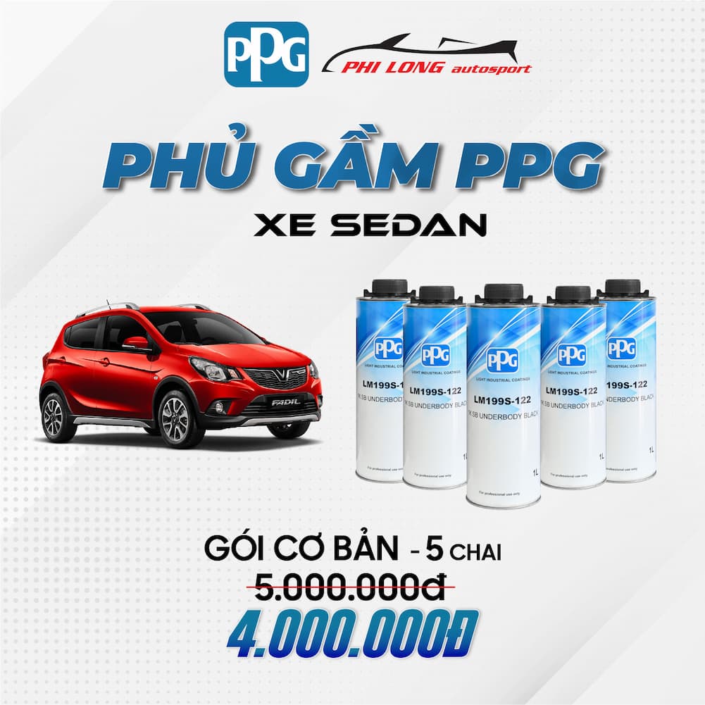 Phủ gầm ppg xe sedan gói cơ bản