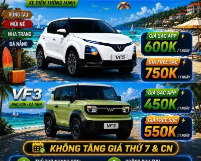 Cho thuê xe Vinfast VF3, VF5 tại HCM