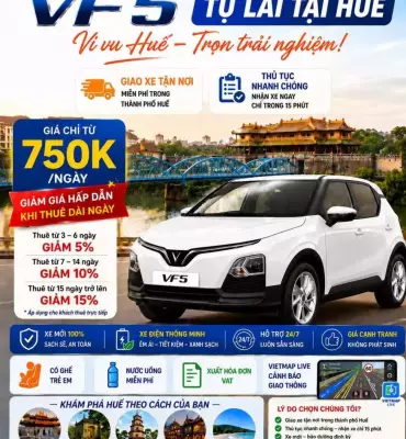 Cho thuê xe VINFAST VF5 tại Huế 
