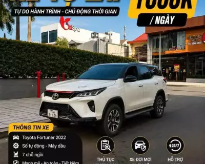 Cho thuê xe Toyota Fortuner tại Tây Ninh