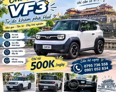 Cho thuê xe Vinfast VF3 tại Huế