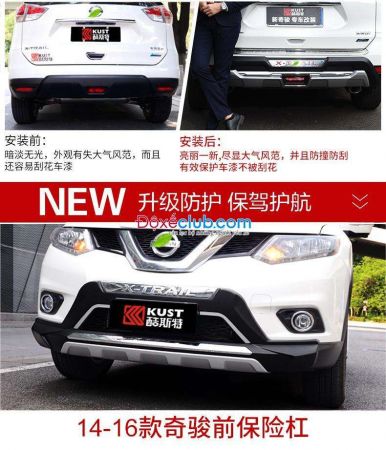 Bộ body kit trước và sau xe nissan x-trail 2014-2017