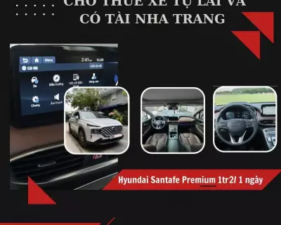 Cho thuê xe Hyundai Santafe Premium tại Nha Trang