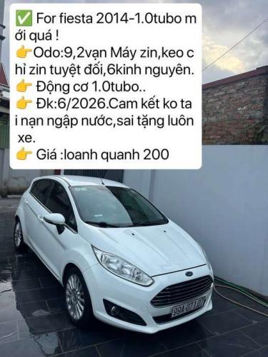 Bán xe For fiesta 2014-1.0tubo
