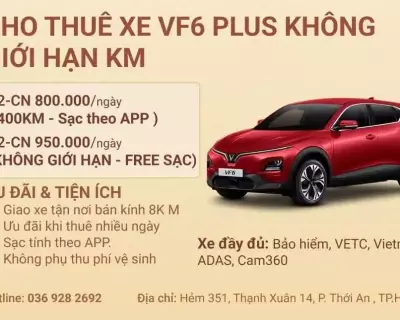 Cho thuê xe VinFast VF6 Plus tại HCM
