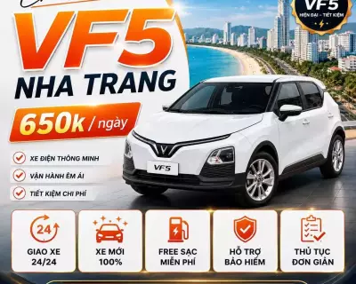 Cho thuê xe Vinfast VF5 tại Nha Trang