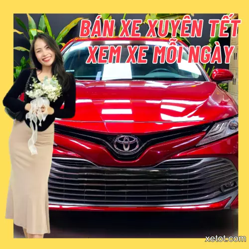 Bán Xe Toyota Camry 2021 bản cao cấp màu đỏ siêu lướt 28000 km xe full lịch sử hãng