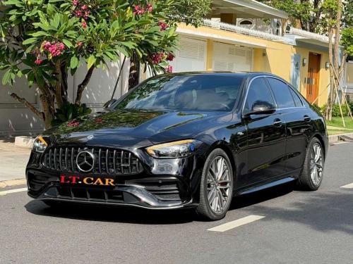 C43 AMG 2023 đen nội thất đỏ
