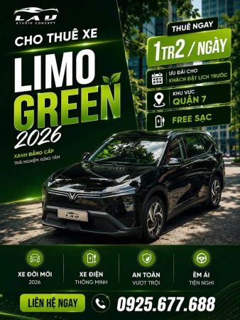 Cho thuê xe Vinfast Limo Green tại HCM