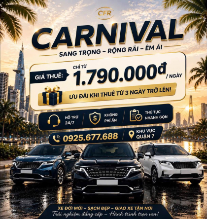 Cho thuê xe Kia Carnival tại HCM